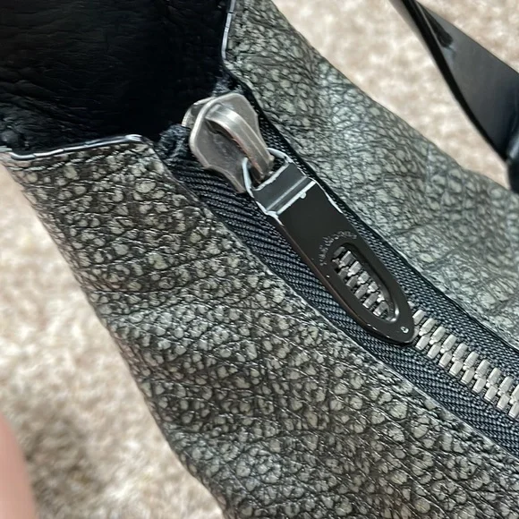 Rag & Bone Iron Grey Leather Bradbury Zip Hobo